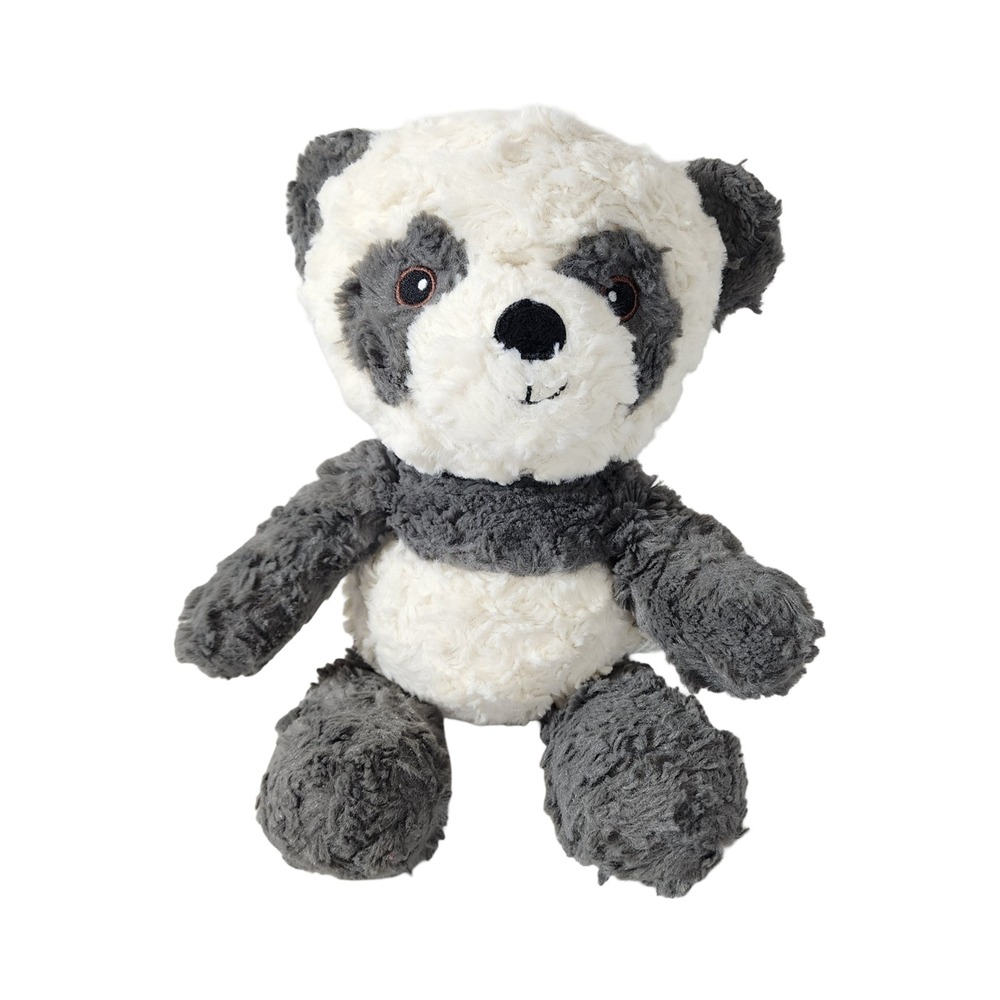Spark Create Imagine Rattle Panda Plush Stuffed Animal Black White Swirl Fur